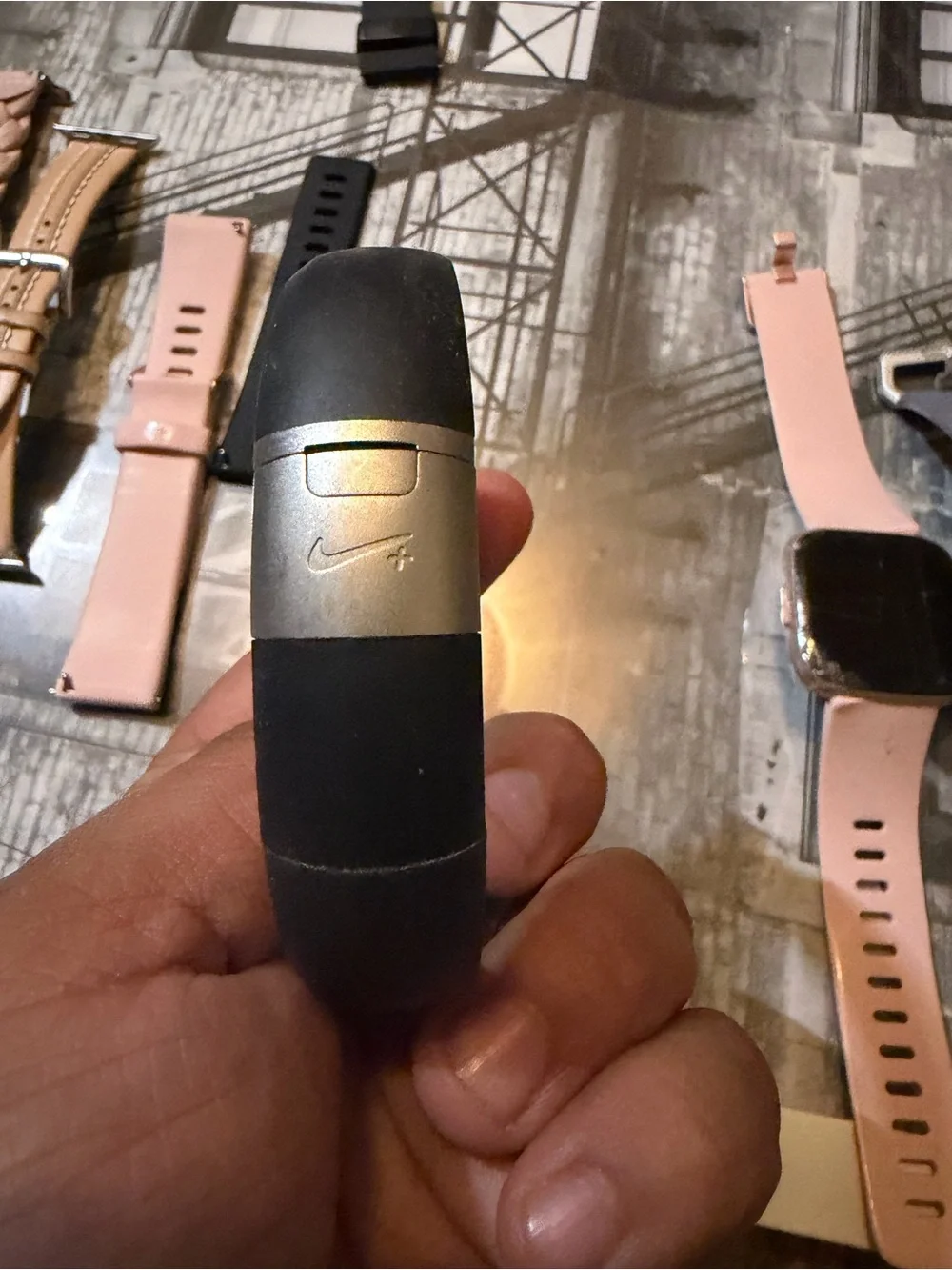 Nike Black and Silver Sport Band